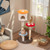 Cute Mushroom Cat Tree with Sisal Scratching Posts Top Condo and Padded Platforms-Multicolor