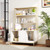 57 Inches Cat Litter Box Enclosure with Storage and Removable Scratcher-Coffee