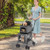 Double Pet Stroller Foldable 3-in-1 Dog Stroller with 2 Detachable Carriers-Gray - Color: Gray