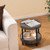 2-tier Rattan Cat Nest with Removable Padded Cushion-Gray