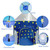 Pop Up Kids Tent - Spaceship Rocket Indoor Playhouse Tent for Boys and Girls RT