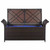 Storage Bench with Cushion 54.3" Poly Rattan Brown