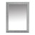 DunaWest Wood Encased Wall Mirror with Striped Motif Edges and Shimmering Leaf, Gray