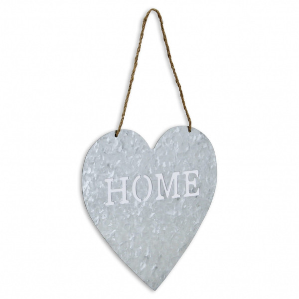 Home Gray Galvanized Cut Out Metal Wall Decor