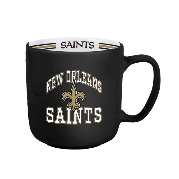 New Orleans Saints Coffee Mug 15oz Stripe Design
