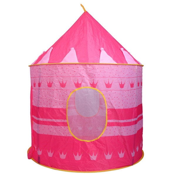 Portable Folding Blue Play Tent Children Kids Castle Cubby Play House Pink Portable Folding Blue Play Tent Children Kids Castle Cubby Play House Pink