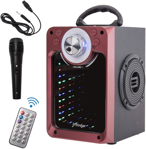 JMFinger Portable Bluetooth Speaker with Subwoofer Rich Bass Wireless Stereo Outdoor/Indoor PA Speakers ,DJ Lights, Microphone, Recording,MP3/USB/SD,Built-in Rechargeable Battery JMFinger Portable Bluetooth Speaker with Subwoofer Rich Bass Wireless Stereo Outdoor/Indoor PA Speakers ,DJ Lights, Microphone, Recording,MP3/USB/SD,Built-in Rechargeable Battery