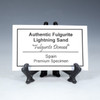 Fulgurite domed description tag, Sciencemall-USA