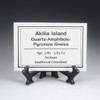 Description tag for 100g Akilia Island, Greenland, Earth's early life  biochemistry, Sciencemall-USA