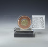 Chicxulub asteroid impact ejecta material extinction rock Beloc, Haiti shown with back label, for sale at Sciencemall-USA Chicxulub asteroid impact ejecta material extinction rock Beloc, Haiti shown with back label, for sale at Sciencemall-USA