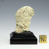 Large trinitite 87993, 10.3 gram specimen facing back with sizing cube, Sciencemall-USA