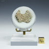 Trinitite Specimen ID:77883, 3.5 grams facing back, Sciencemall-USA, with sizing cube
