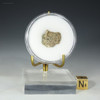 Trinitite Alamogordo atomic glass, 1.28 grams, back-facing with sizing cube, for sale at Sciencemall-USA