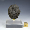 Complete 74-gram polymetallic manganese nodule on display stand, back view, sold by Sciencemall-USA.