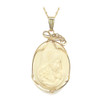 Mammoth Ivory Jewelry Mother and Child pendant wire wrapped in 14k gold, on a chain.
