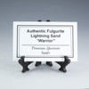 Description tag for Warrior fulgurite from Spain.