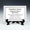 Description tag for Vredefort Dome meteorite impact glass asteroid impact structure melt rock South Africa