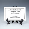Description tag for Hula dancer fulgurite lightning sand, Sciencemall-USA