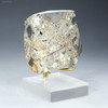 Side-facing Marble Bar Spherule Bed 34g Pilbara Western Australia on a plexiglass riser, for sale at Sciencemall-USA