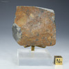 Back-facing Marble Bar Spherule Bed 34g Pilbara Western Australia on a plexiglass riser, for sale at Sciencemall-USA