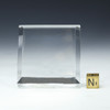 Plexiglass Beveled riser, 2 " square shown with gold sizing cube.