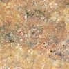 5× magnification of Trinitite specimen ID: 85747, this exact specimen, showing minor red with a few metallic flakes, Sciencemall-USA