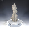 Front-facing fulgurite Thor lightning sand glass on a crystal riser, Sciencemall-USA