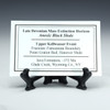 Description tag for Kellwasser anoxic black shale, on a tag stand, Sciencemall-USA