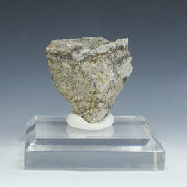 Dallol Depression Hydrothermal Pipe Afar Region rock specimen back, on display stand.