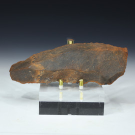 Mesolithic tool is from the Woongarra Pool, Hamersley Range, Pilbara, Western Australia facing front.