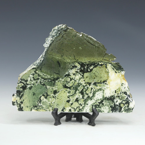 Dallasite pillow breccia Qualicum Beach, Vancouver Island, British Columbia, Canada [11242] shown front on a display stand.