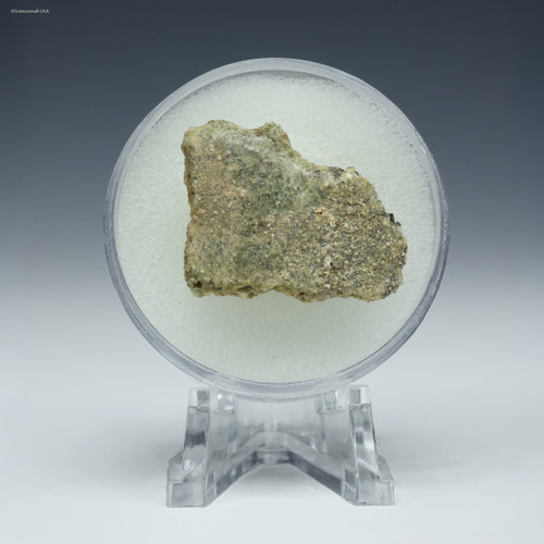 Trinitite green, black, bleb Specimen ID:84957 3.9 grams facing front, Sciencemall-USA