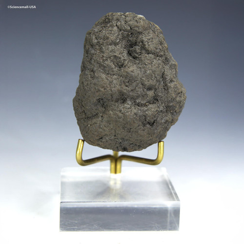 Front-facing manganese nodule specimen 14715 collector's item from the Clarion-Clipperton Fracture Zone - Sciencemall-USA.