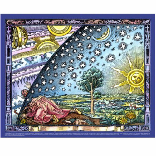 Camille Flammarion color print art print depicting celestial mechanics of the cosmos - buy at Sciencemall-USA