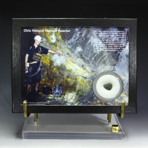 Bariandite rare mineral from the Oklo Gabon nuclear reactor, in-color Riker box with classic artwork at Sciencemall-USA Bariandite rare mineral from the Oklo Gabon nuclear reactor, in-color Riker box with classic artwork at Sciencemall-USA