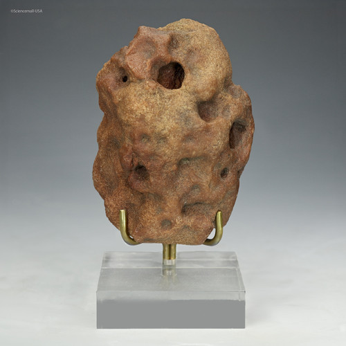 Wind-sculpted 143-gram sandstone from Antarctica, front view, at Sciencemall-USA