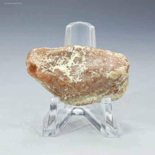 Front-facing Pook's pebble 16 grams on a display base, Sciencemall-USA