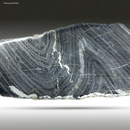 Banded iron Temagami, Ontario, Canada, upclose front, Sciencemall-USA