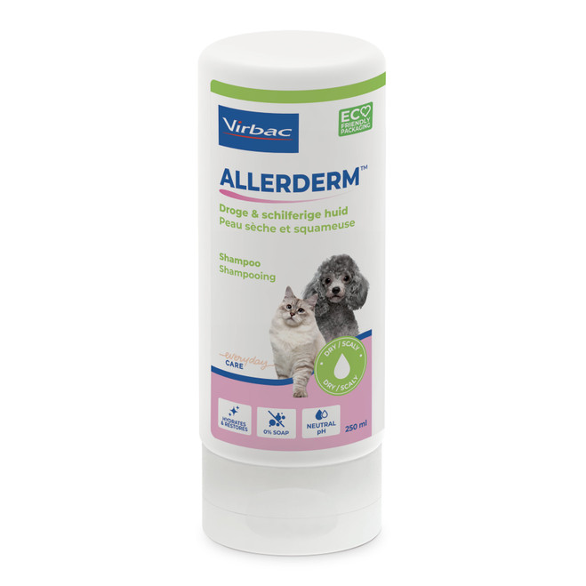 Allerderm shampoo voor droge & schilferige huid 250 ml Allerderm shampoo voor droge & schilferige huid 250 ml