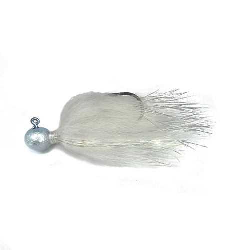 White Hair Jig - Bass Fishing Hair jig for smallmouth bass, walleye, and many other game fish