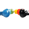 LuvBuds - 4.5" Swirl Glass Hand Pipe, Assorted Colors May Vary