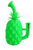 LuvBuds - 7" Silicone Pineapple Bong with glass flower bowl, Assorted Colors May Vary