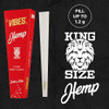Vibes - Cones - Coffin - King Size - Hemp (Red) - 30 Boxes Per Display 3 Cones Per Box
