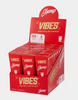 Vibes - Cones - Coffin - King Size - Hemp (red) - 30 Boxes Per Display 3 Cones Per Box