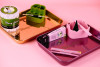 Blazy Susan - Rose Stainless Steel Rolling Tray, 9.25" x 7" (Additional items not included)