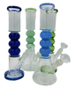 LuvBuds - 11.5" 3 Ball Neck Water Pipe/Bong with Bowl, Assorted Colors May Vary, Assorted Straight and Beaker Styles