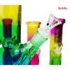 SirEEL - 10" Straight Rainbow Gradient Bong, Assorted Colors