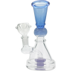 6" Slime Colored Bowtie Honeycomb Ball Beaker Bong with Flower Bowl | Assorted Colors