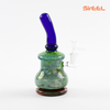 SirEEL - 9" Etched & Fumed Skull Design Rig with Flower Bowl, Assorted Colors May Vary