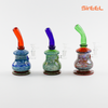 9" SirEEL Etched & Fumed Skull Design Rig with Flower Bowl | Assorted Colors
